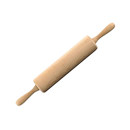 Zenker Teigroller mit Gleitlager Ø 6 x 44 cm PATISSERIE, Nudelholz als Backzubehör, Backrolle aus Holz zum Teigrollen (Farbe: Braun), Menge: 1 Stück