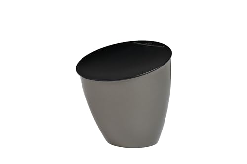 Mepal - Küchenabfalleimer Calypso - Kleiner Mülleimer mit Deckel - Komposteimer Küche - Ideal für die Küchenorganisation - Küchenhelfer & Spülmaschinenfest - 2200 ml - Titanium