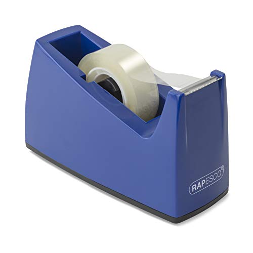 Rapesco 0774 300 Klebebandspender mit kleinem Rollenkern, Blau