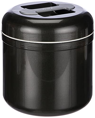 Tom Fox 4883 Kunststoff Eisbehälter, 4L Kapazität, 22cm x 22cm x 24cm, Schwarz