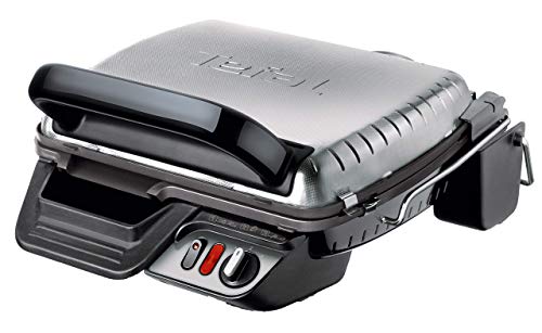 Tefal GC3060 3in1 Kontaktgrill | mit Überback-Funktion | doppelte Grillfläche wenn aufgeklappt als Tischgrill/BBQ | Sandwich, Steak, Panini | regelbarer Thermostat | antihaftbeschichtet | Grau