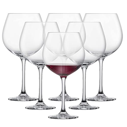 SCHOTT ZWIESEL Rotweinglas Burgunderpokal Classico (6er-Set), klassische Burgundergläser für Rotwein, spülmaschinenfeste Tritan-Kristallgläser, Made in Germany (Art.-Nr. 106227)