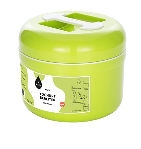 My.Yo - Joghurtbereiter ohne Strom | Farbe Limette | Inkl. 2 Beutel Bio-Fermente