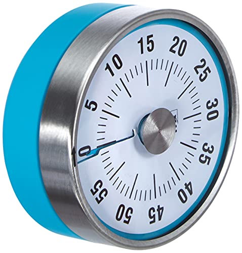 TFA Dostmann Puck Küchentimer, Eieruhr magnetisch, Timer, mit Restzeit-Anzeige, 0-60 Minuten, türkis, 38.1028.20,L 79 x B 32 x H 79 mm