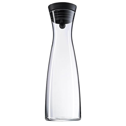 WMF Basic Wasserkaraffe 1,5 liter, Glaskaraffe mit Deckel, Silikondeckel, CloseUp-Verschluss