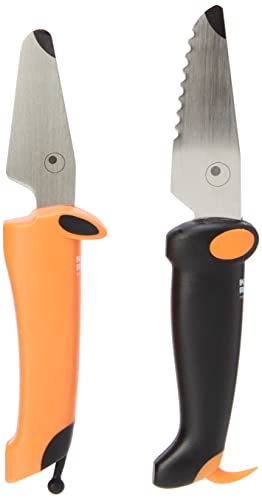 KUHN RIKON kinderkitchen Kindermesser Set Hund, schwarz/orange, Edelstahl, Schwarz & Orange