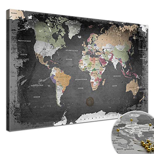Weltkarte mit Pins