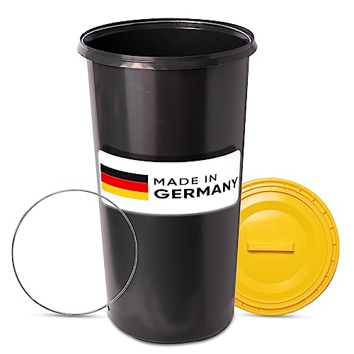 TOPANBIETER 999 60 Liter Mülleimer Sack-Ständer Gelber Sack Eimer Müllsackständer mit Deckel - Ring - Futtertonne