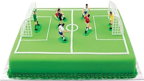 PME FS009 Fußball Topper für Kuchen und Cupcakes 9er Set, Kunststoff, Multicolored, 10 x 4 x 6.3 cm