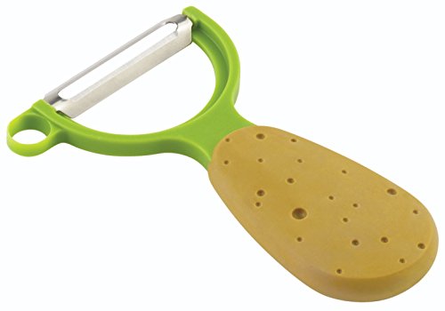 KUHN RIKON Gemüsesparschäler Veggie Kartoffel, gerade Klinge, Brown/Green
