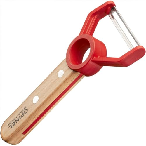 Opinel Le Petit Chef, Kinder Sparschäler, Rostfrei, Edelstahl, Buchenholz, Rot, M