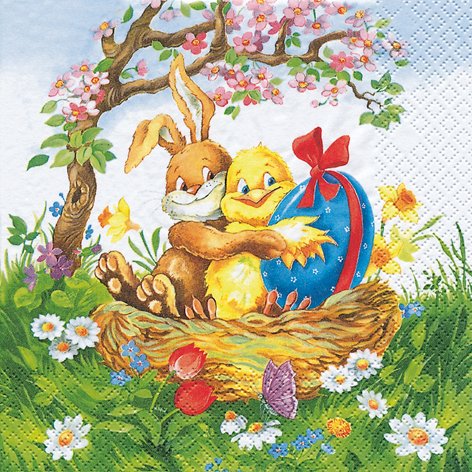 20 Servietten Easter Friends – Osterfreunde/Ostern 33x33cm