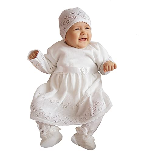 EKO Baby Mädchen Set Mütze und Taufkleid, Größe:74