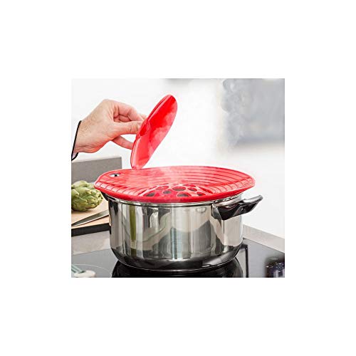 culinario Überkochschutz Universaldeckel zum Schutz vor dem Überkochen optimal für Töpfe von Ø 16-28 cm
