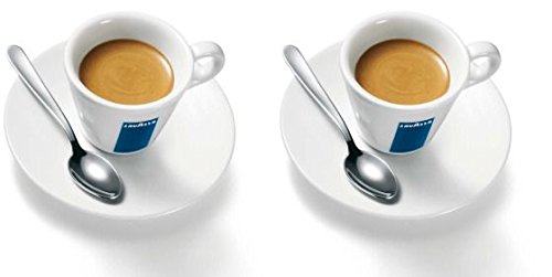 2 X Lavazza Espresso Tassen und Untertassen -Kapazität cc 75, height mm 58