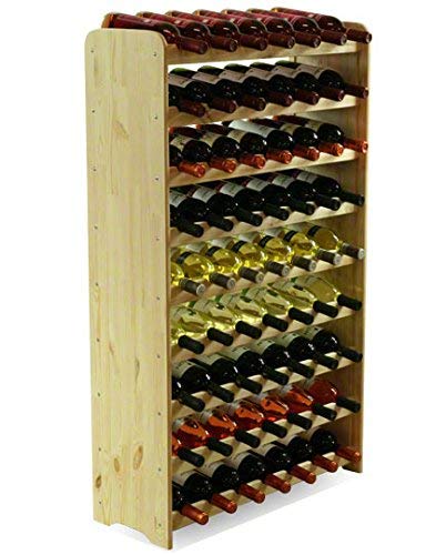 MODO24 Flaschenregal Weinschrank Weinständer Weinregal für 63 Flaschen, Bodenstehend, NEU!