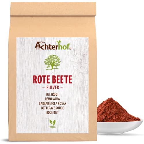 Rote Beete Pulver 1000g | erdig, herzhaft und süß | roh und gekocht verwendbar | ideal zum Färben von Lebensmitteln | vom Achterhof
