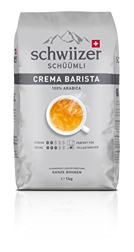 Schwiizer Schüümli Crema Barista Ganze Kaffeebohnen 1kg - Intensität 2/5 - UTZ-zertifiziert