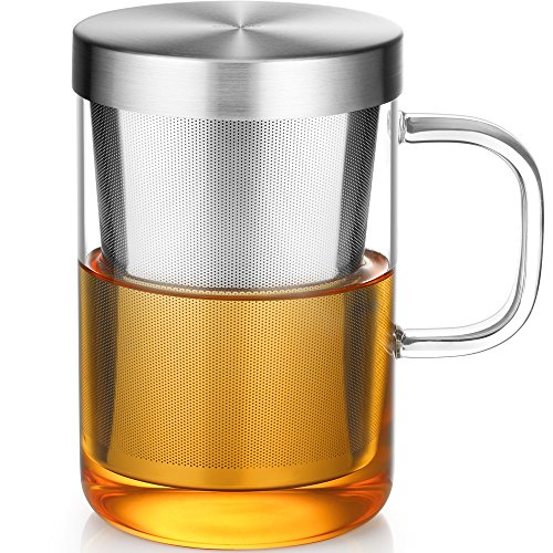 Teeglas mit Sieb