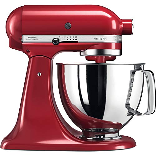 KitchenAid 144279 5KSM125EER, Artisan Küchenmaschine mit Grundausstattung, empire rot