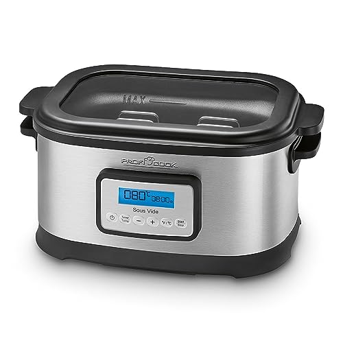 ProfiCook® Sous Vide Garer | 8,5L Fassungsvermögen | Sous Vide für punktgenaues Garen | Sous Vide Behälter mit 72-Std.-Timer | inkl. Schongar-, Joghurtmaker- & Warmhaltefunktion | PC-SV 1112