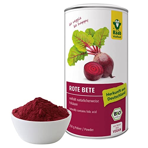 Rote Bete Pulver BIO, aus Roter Bete in Bio Qualität aus Deutschland, Naturprodukt ohne Zusätze ,