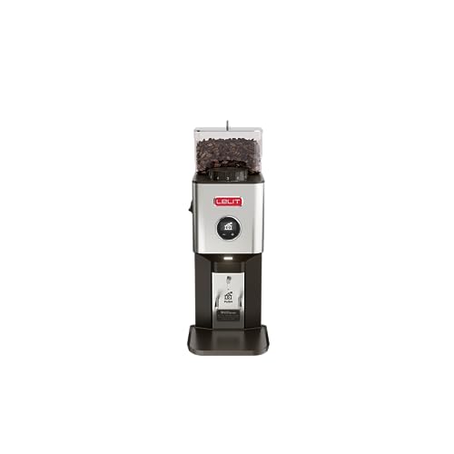 LELIT William PL72 Kaffeebohnenmühle mit flachem Mahlgrad - Mit LCC zur Regulierung der Mahldauer - Silber