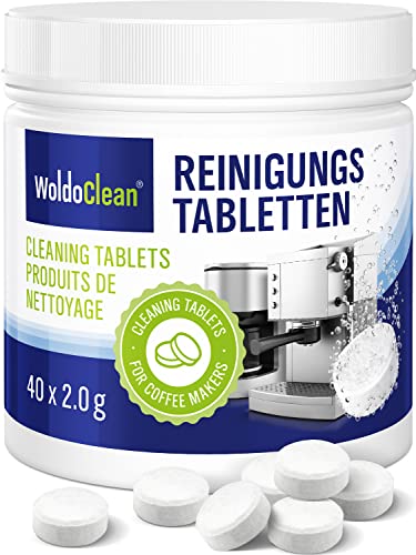 Reinigungstabletten für Kaffeevollautomaten 40x 2g - kompatibel für Delonghi, Siemens, EQ Series, Jura, Krups, Bosch, Miele, Melitta, WMF