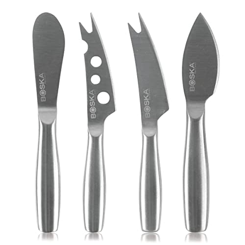 Boska Käsemesser-Set Mini Copenhagen/vier Käsemesser/Edelstahl/Silber / 145 x 20 x 9 mm