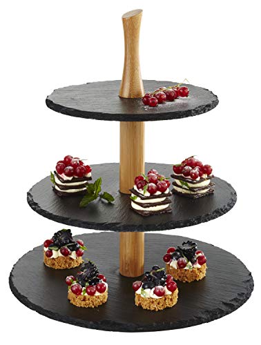 3-stufige Etagere, Schieferplatten