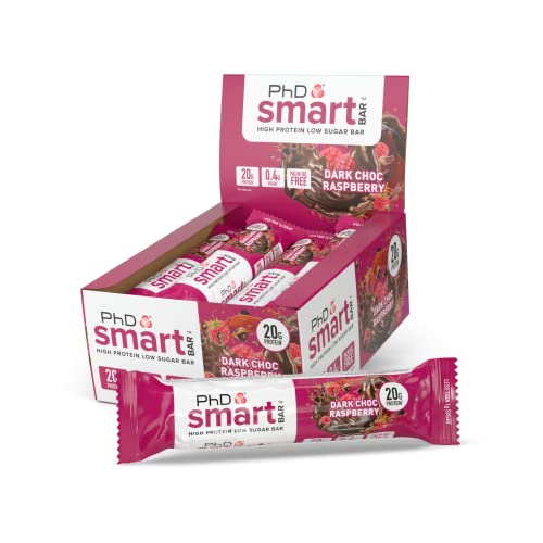 PhD Nutrition Smart Bar Dark Choc Raspberry, 12 x 64 g