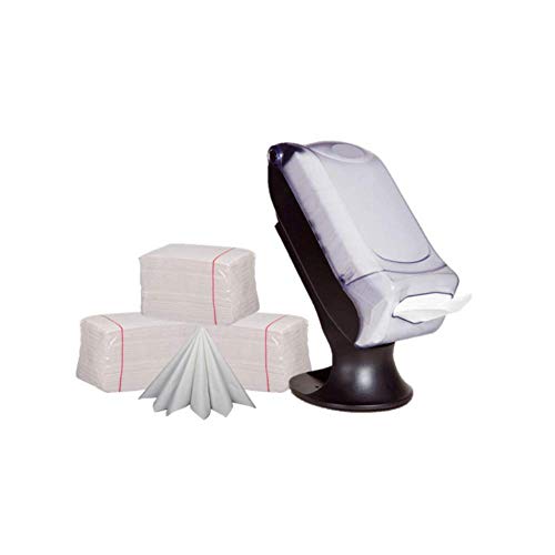 Blanc HYGIENIC Serviettenspender XXL – Serviettenhalter mit Standfuß, Set mit 1x Papierservietten-Spender inkl. 3.840x Servietten, 2-lagig, ideal für Kantinen, Großküchen etc.