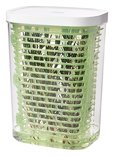 OXO Good Grips Greensaver Frischhaltebox für Kräuter 2.7 L, Kunststoff, Grün