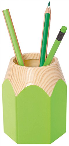 WEDO 245255011 Stifteköcher Pencil In Buntstift Form, stabiler Kunststoff circa 8, 5 x 7, 5 x 10, 5 cm, Apfelgrün