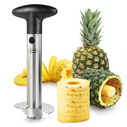 Newness konzentriert sich auf Ananas-Entkerner aus Edelstahl, verbesserte, verstärkte, dickere Klinge. Newness Premium-Ananas-Entkerner, Werkzeug zum Entfernen von Ananaskernen aus Edelstahl für Zuhau