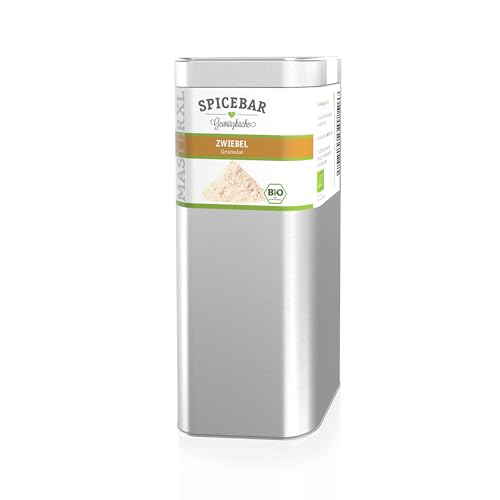 Spicebar Zwiebelpulver XL (feines Granulat) - 450 Gramm - Zwiebelgranulat Gewürz in Premium Bio Qualität im Profi-Streuer