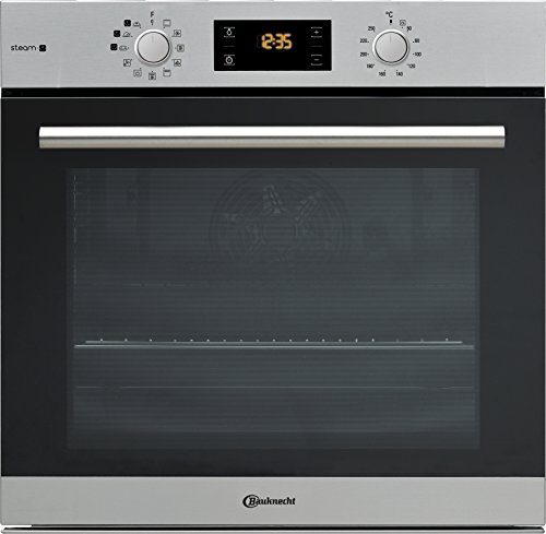 Bauknecht BAR2S K8 V2 IN Dampf-Backofen inklusive 2-fach Backauszug/A+/71 L Maxi-Garraum/Heißluft/Gentle Steam mit Feuchtigkeitszugabe/Einfaches Reinigen mit SmartClean-Innenraum, Edelstahl