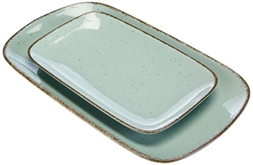 Ritzenhoff & Breker Servierplatten-Set Casa, 2-teilg, 24x15,5 cm und 33x20 cm, Blau