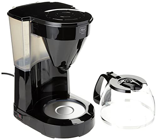 Melitta Easy - Filterkaffeemaschine - mit Glaskanne - Tropfstopp - 10 Tassen - Schwarz (1023-02)