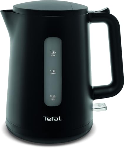 Tefal KO2008 Wasserkocher Principio Select | 2400 Watt | 1,7L Wassertank | Automatischer Ein-/Ausschalter | Antikalk-Filter | schwarz Matt