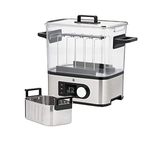 WMF Lono 2in1 Sous Vide Garer Pro mit Slow-Cook Einsatz, Vakuum garen, Schongaren, Wasserbhälter 6,0l, Timer-Funktion bis 72 Stunden, 1500W