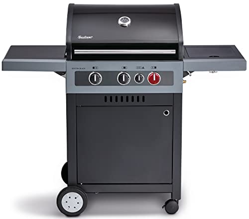 Enders® Gasgrill BOSTON BLACK 3 K TURBO, 3-Brenner aus Edelstahl, mit Kocher, TURBO ZONE & HEAT RANGE Brenner-Technologien von Enders®, Grillwagen, Außenküche #88626