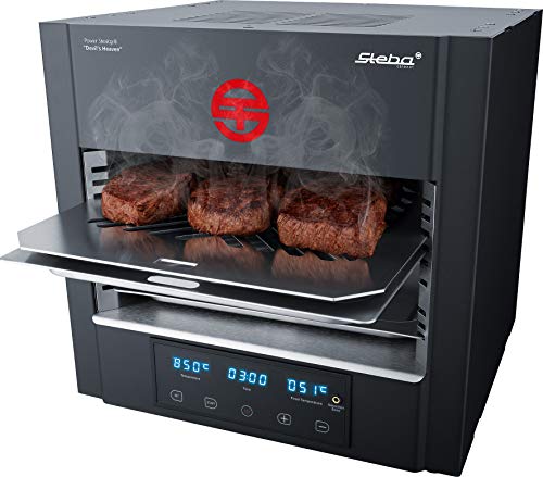 Steba Power ELEKTRO Steakgrill PS E 2600 XL Devil's Heaven | sehr großer Garraum | stufenlose elektronische Temperaturregelung von 400 bis 850°C | Kerntemperatur-Messsonde Timer bis 99:59 Minuten