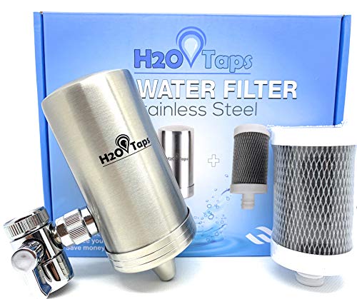 H2O Taps - Wasserfilter für den Wasserhahn - Wasserhahn - Edelstahl 304 Trinkwasserfilter - Wasserfilter Wasserhahn Elegantes Design - Hohe Qualität - Wasserhahnfilter für Trinkwasser
