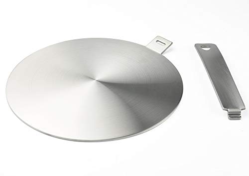 5.5inch Induktions-Adapterplatte Induktionsherd Hitzeverteiler Ringplatte, Induktionsadapter mit teilbarem Griff (14 cm)