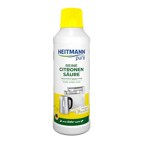 HEITMANN pure Reine Citronensäure: Ökologischer Bio-Entkalker, Reinigung für Küche & Bad, flüssig, 1x 500 ml