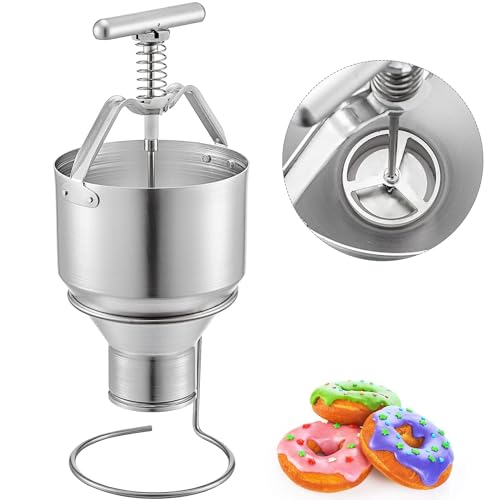 Happybuy Teigspender Edelstahl Pfannkuchen Teigspender für Donuts 5L Donutmaker Donut Depositor