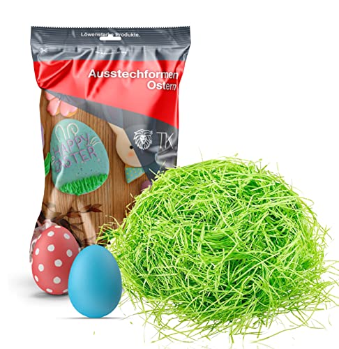 Hey!Easter® Ostergras Gras grün zur Deko an Ostern - Dekoration Schmücken klassisch z.b mit Ostereier, Osternest