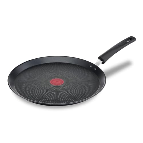 Tefal G25939 Unlimited On Crêpepfanne | 28 cm | mit kratzfester Titanium Antihaft-Beschichtung | Thermo-Signal | PFOA-frei | geeignet für alle Herdarten, auch für Induktionsherde | schwarz