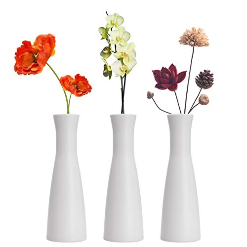 LINGMAI Hohe konische Kunststoff-Blumenvase, kleine Knospe, dekorative Blumenvase, Heimdekoration, Tafelaufsätze, Arrangieren von Blumensträußen, verbundene Röhren (Wide vase)